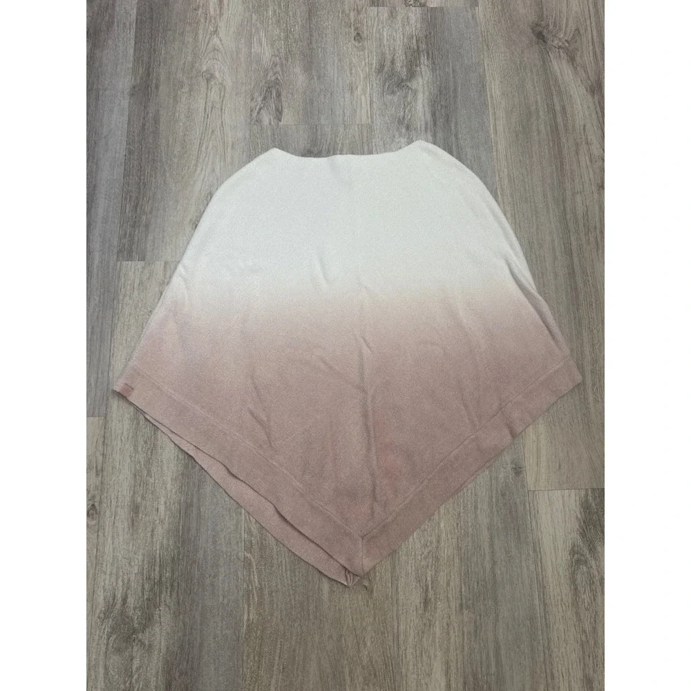 Barefoot‎ Dreams CozyChic Ultra Lite Ombre Poncho Cream Pink One Size
